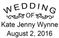 Arial font with Wedding of